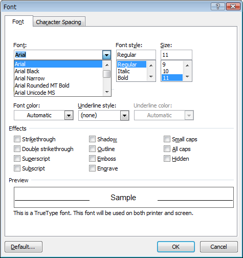 microsoft word keyboard shortcuts for font color