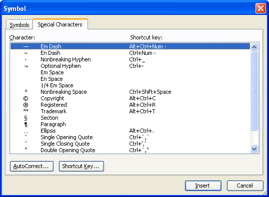 Word For Mac 2011 List Of Nonprinting Format Characters